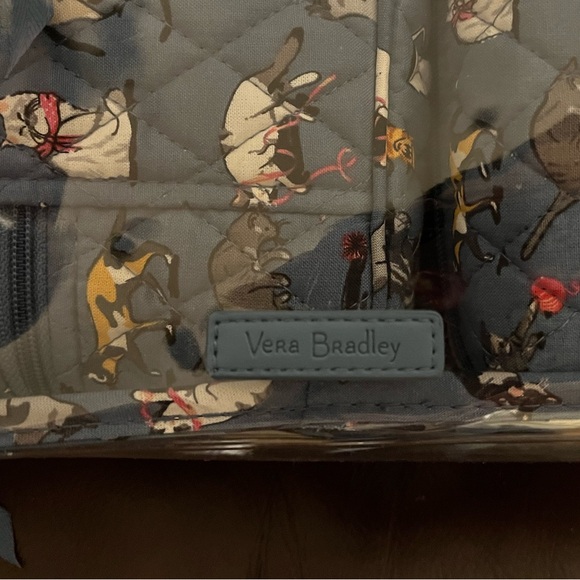 Vera Bradley Blue Cat’s Meow Three Piece Travel / Cosmetic Set - Picture 4 of 5